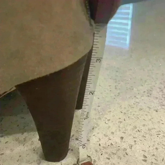 Cole Haan Women Suede Camel Ankle Heeled Booties. Size 9 B - Picture 2 of 7